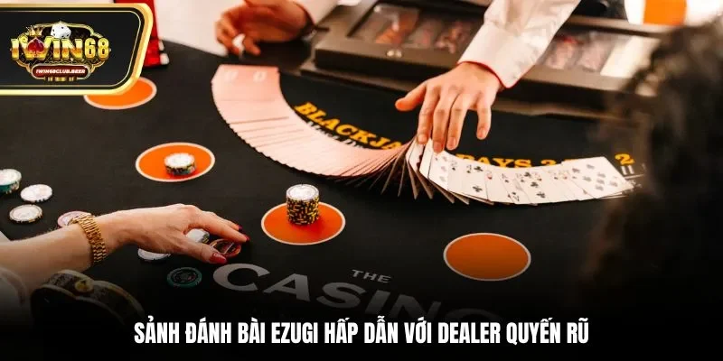 Sảnh đánh bài Ezugi hấp dẫn với dealer quyến rũ